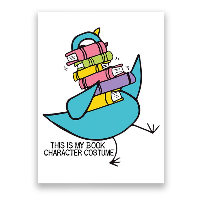 This Is My Book Character Costume Funny Pigeon Reading Trending Design Poster