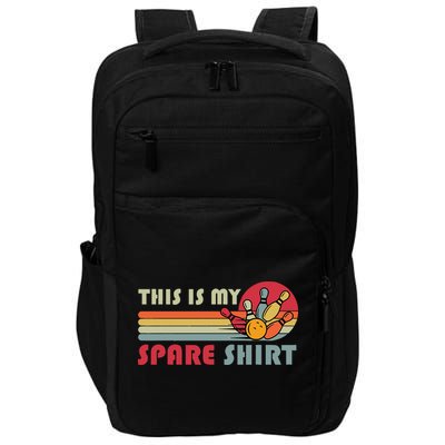 This Is My Spare Bowling Bowler Funny Team Impact Tech Backpack