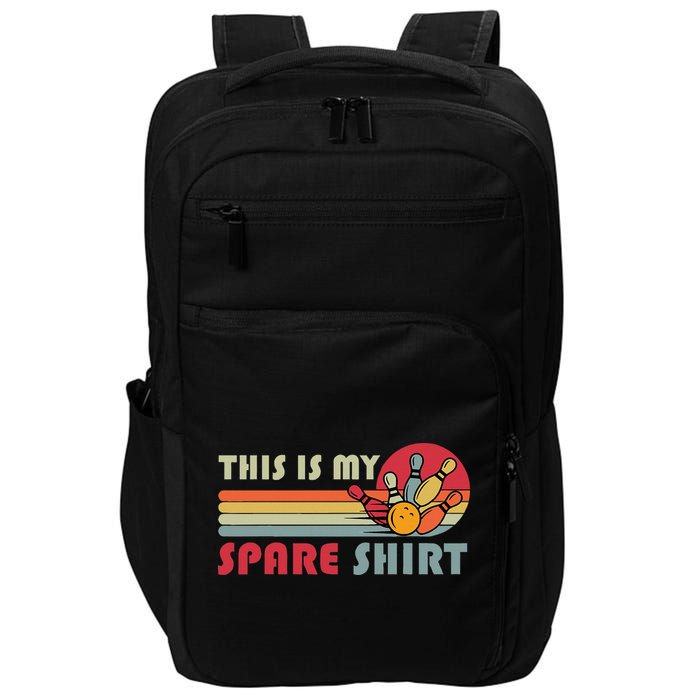 This Is My Spare Bowling Bowler Funny Team Impact Tech Backpack