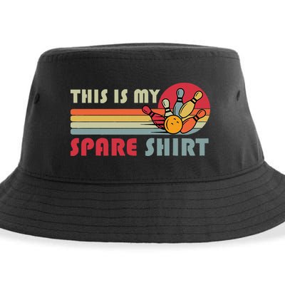 This Is My Spare Bowling Bowler Funny Team Sustainable Bucket Hat