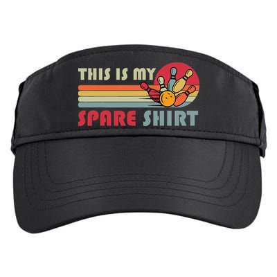 This Is My Spare Bowling Bowler Funny Team Adult Drive Performance Visor