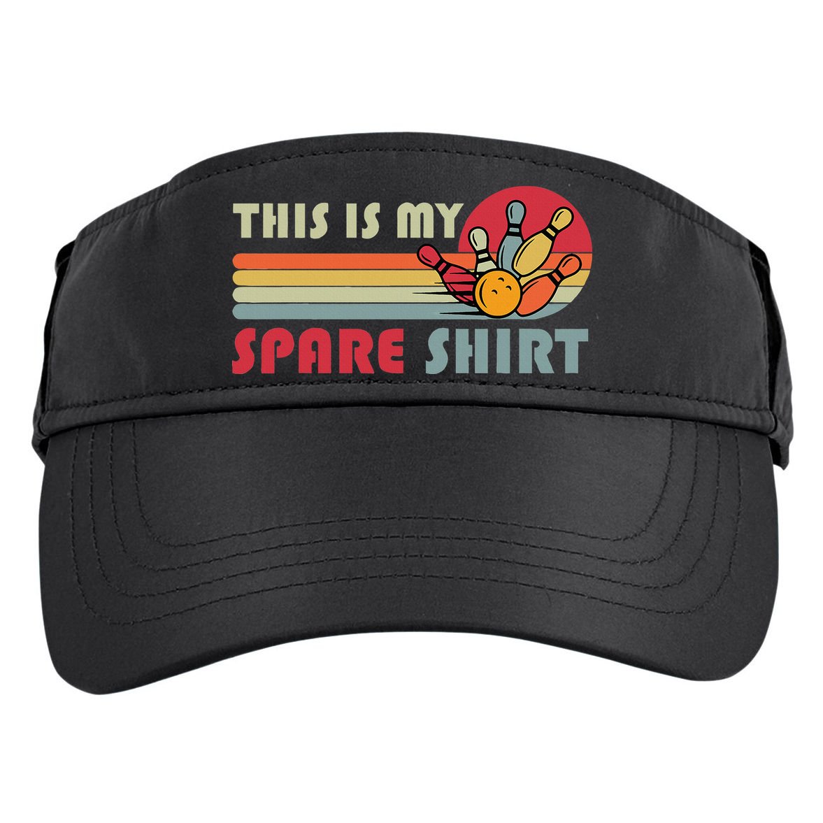 This Is My Spare Bowling Bowler Funny Team Adult Drive Performance Visor