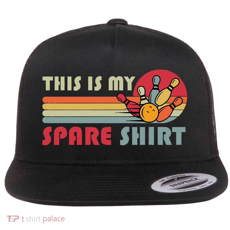 This Is My Spare Bowling Bowler Funny Team Flatbill Hat