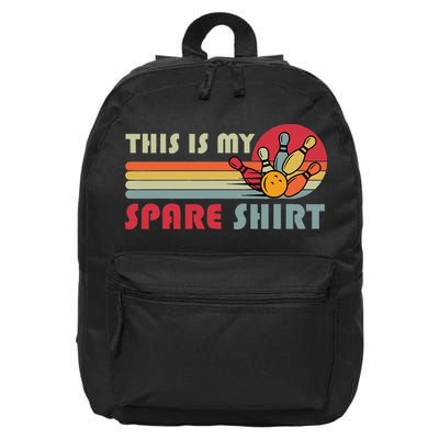 This Is My Spare Bowling Bowler Funny Team 16 in Basic Backpack