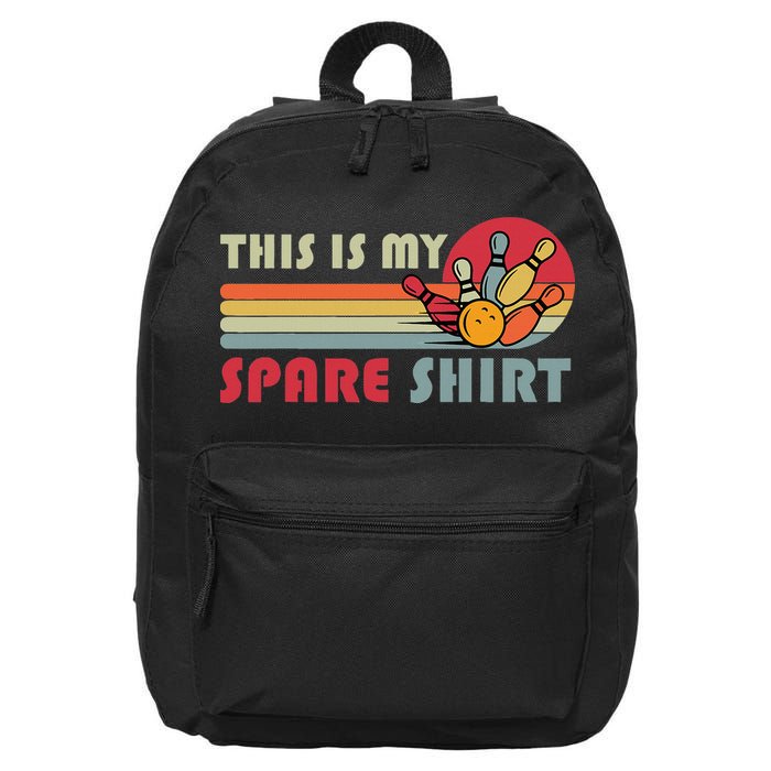 This Is My Spare Bowling Bowler Funny Team 16 in Basic Backpack
