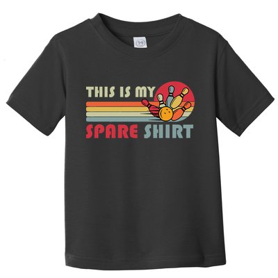 This Is My Spare Bowling Bowler Funny Team Toddler T-Shirt