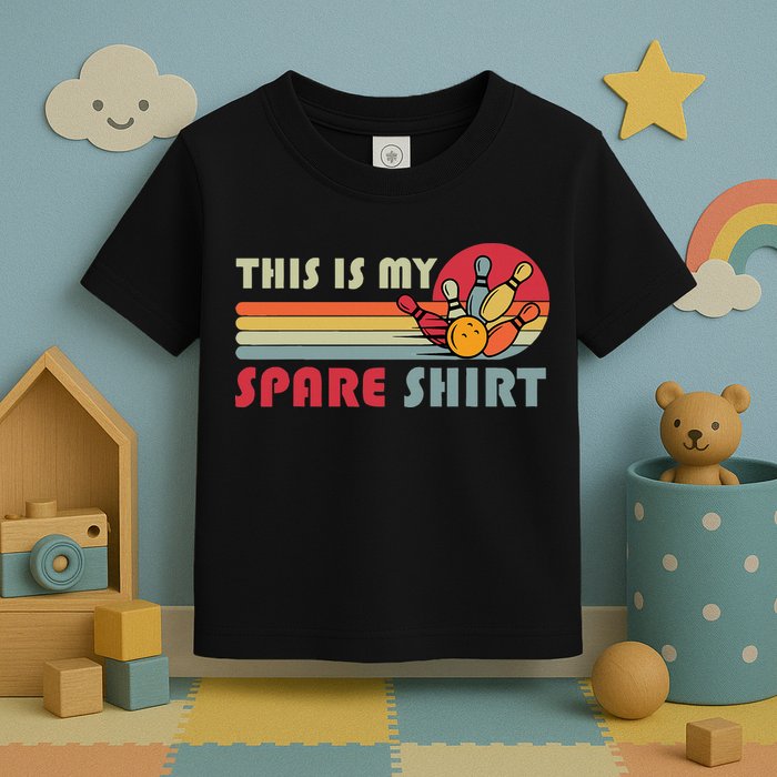 This Is My Spare Bowling Bowler Funny Team Toddler T-Shirt