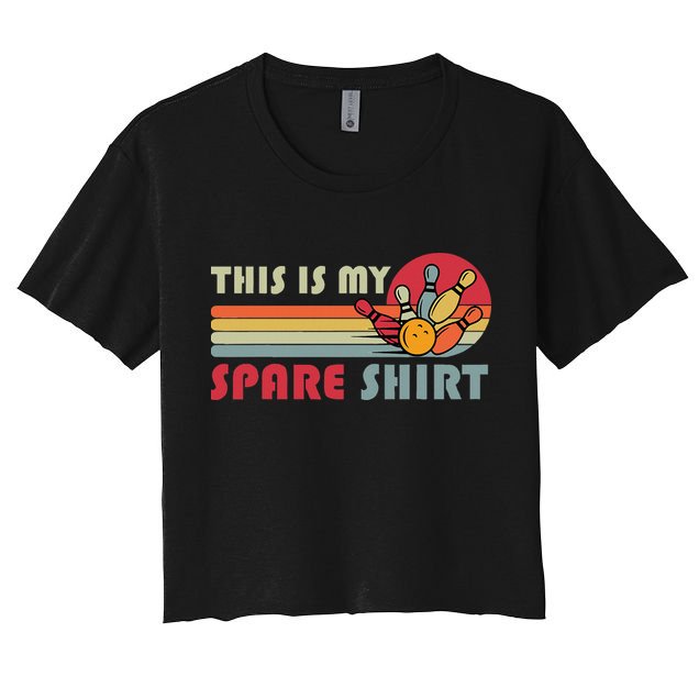 This Is My Spare Bowling Bowler Funny Team Crop Top