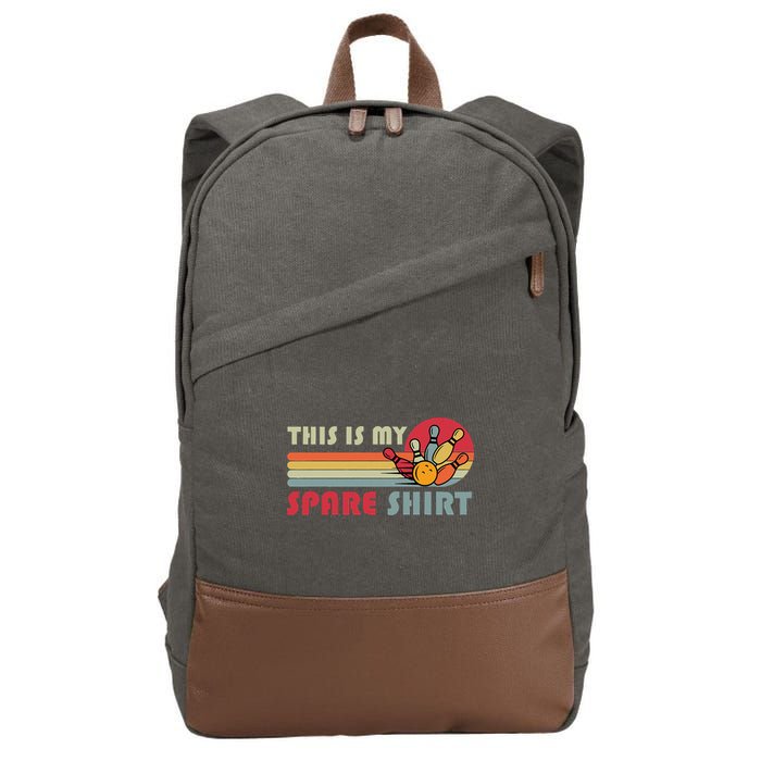 This Is My Spare Bowling Bowler Funny Team Cotton Canvas Backpack
