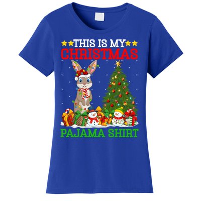 This Is My Christmas Pajamas Bunny Lights Rabbit Christmas Gift Women's T-Shirt