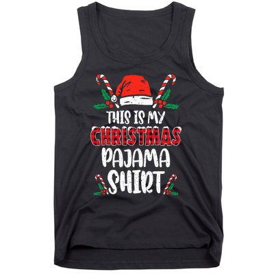 This Is My Christmas Pajama Funny Xmas PJs Tank Top