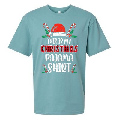 This Is My Christmas Pajama Funny Xmas PJs Sueded Cloud Jersey T-Shirt