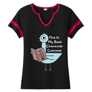 This Is My Book Character Costume Funny Pigeon Reading Ladies Halftime Notch Neck Tee