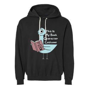 This Is My Book Character Costume Funny Pigeon Reading Garment-Dyed Fleece Hoodie