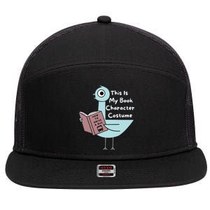 This Is My Book Character Costume Funny Pigeon Reading 7 Panel Mesh Trucker Snapback Hat