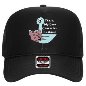 This Is My Book Character Costume Funny Pigeon Reading High Crown Mesh Back Trucker Hat