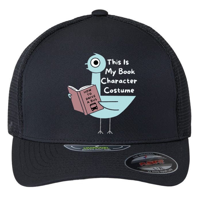 This Is My Book Character Costume Funny Pigeon Reading Flexfit Unipanel Trucker Cap