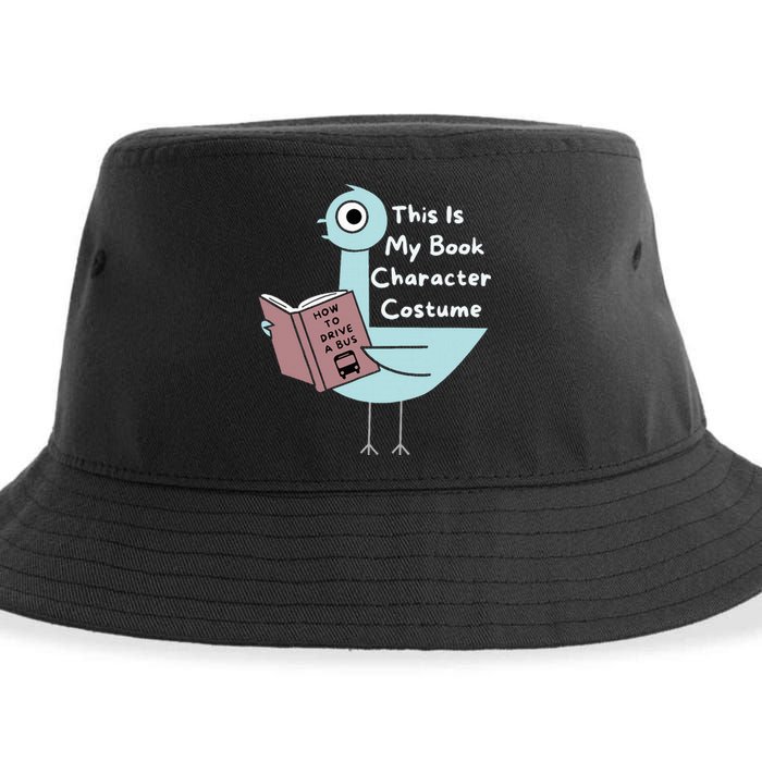 This Is My Book Character Costume Funny Pigeon Reading Sustainable Bucket Hat