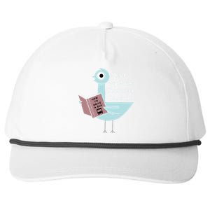 This Is My Book Character Costume Funny Pigeon Reading Snapback Five-Panel Rope Hat