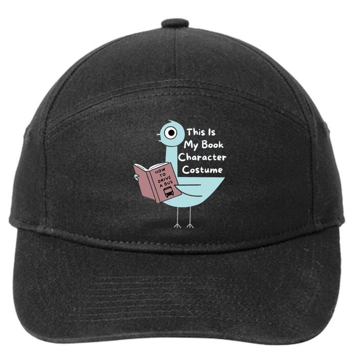 This Is My Book Character Costume Funny Pigeon Reading 7-Panel Snapback Hat