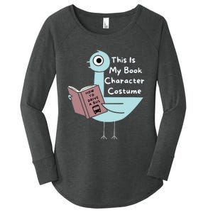 This Is My Book Character Costume Funny Pigeon Reading Women's Perfect Tri Tunic Long Sleeve Shirt