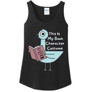 This Is My Book Character Costume Funny Pigeon Reading Ladies Essential Tank