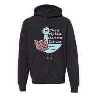 This Is My Book Character Costume Funny Pigeon Reading Premium Hoodie