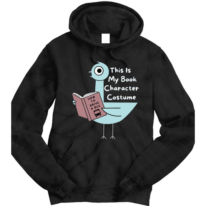 This Is My Book Character Costume Funny Pigeon Reading Tie Dye Hoodie