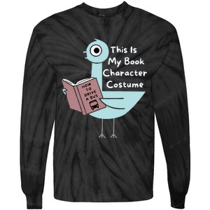 This Is My Book Character Costume Funny Pigeon Reading Tie-Dye Long Sleeve Shirt