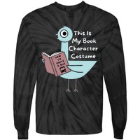 This Is My Book Character Costume Funny Pigeon Reading Tie-Dye Long Sleeve Shirt