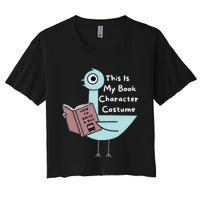 This Is My Book Character Costume Funny Pigeon Reading Women's Crop Top Tee