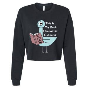 This Is My Book Character Costume Funny Pigeon Reading Cropped Pullover Crew