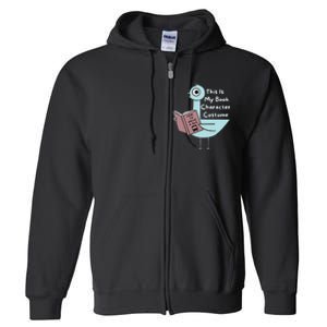 This Is My Book Character Costume Funny Pigeon Reading Full Zip Hoodie