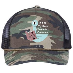 This Is My Book Character Costume Funny Pigeon Reading Retro Rope Trucker Hat Cap