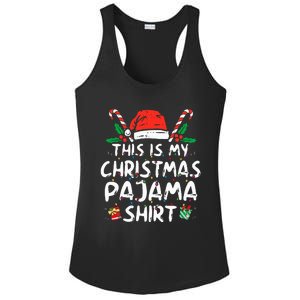 This Is My Christmas Pajama Funny Xmas PJs  Ladies PosiCharge Competitor Racerback Tank