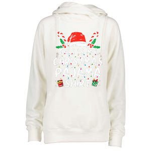 This Is My Christmas Pajama Funny Xmas PJs  Womens Funnel Neck Pullover Hood