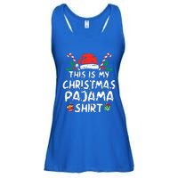 This Is My Christmas Pajama Funny Xmas PJs  Ladies Essential Flowy Tank