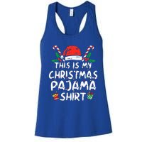 This Is My Christmas Pajama Funny Xmas PJs  Women's Racerback Tank