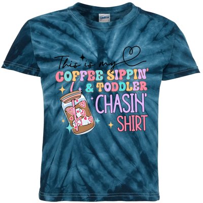 This Is My Coffee Sippin & Chasin Kids Tie-Dye T-Shirt