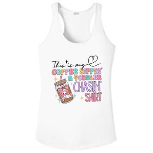 This Is My Coffee Sippin & Chasin Ladies PosiCharge Competitor Racerback Tank