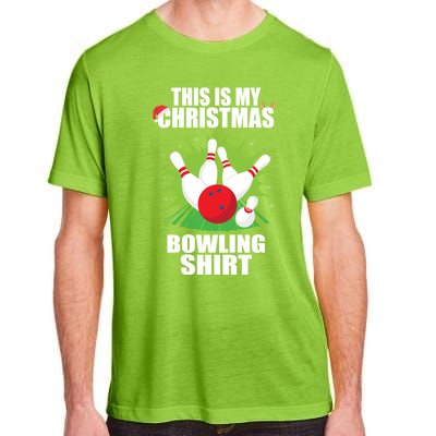 This Is My Christmas Bowling Xmas Bowling Game Bowler Gift Adult ChromaSoft Performance T-Shirt