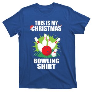 This Is My Christmas Bowling Xmas Bowling Game Bowler Gift T-Shirt