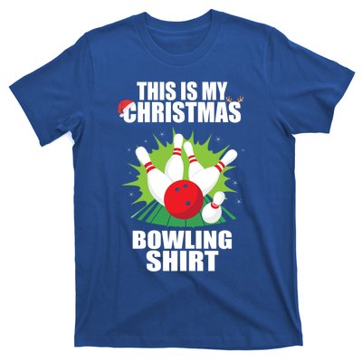 This Is My Christmas Bowling Xmas Bowling Game Bowler Gift T-Shirt