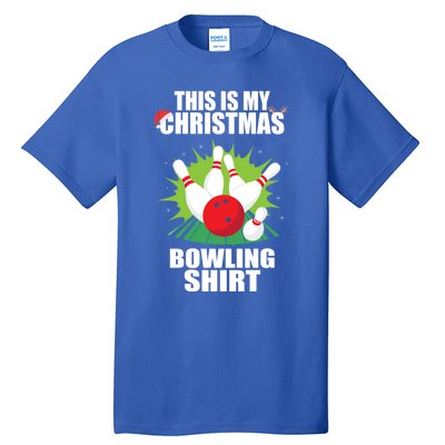 This Is My Christmas Bowling Xmas Bowling Game Bowler Gift Tall T-Shirt