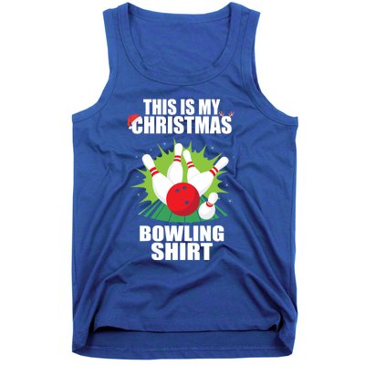 This Is My Christmas Bowling Xmas Bowling Game Bowler Gift Tank Top