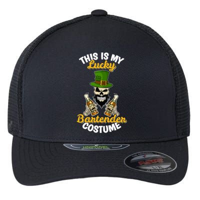 This Is My Lucky Bartender Costume Funny St Patrick's Day Cute Gift Flexfit Unipanel Trucker Cap