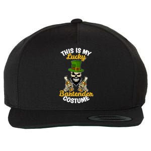 This Is My Lucky Bartender Costume Funny St Patrick's Day Cute Gift Wool Snapback Cap