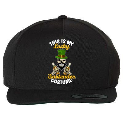 This Is My Lucky Bartender Costume Funny St Patrick's Day Cute Gift Wool Snapback Cap