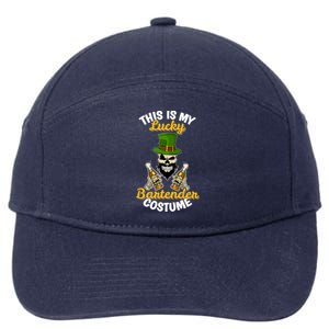 This Is My Lucky Bartender Costume Funny St Patrick's Day Cute Gift 7-Panel Snapback Hat