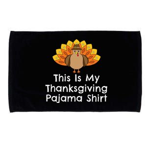 This Is My Thanksgiving Pajama Turkey Day Microfiber Hand Towel